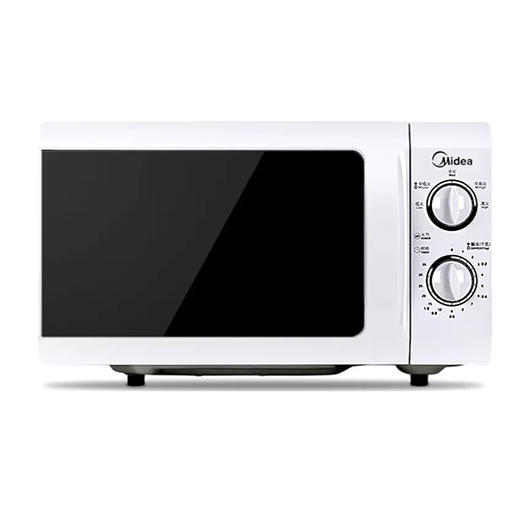 美的微波炉机械旋钮老式经典款双旋钮五档火力35分钟定时侧开门21L特价款M1-211A解冻老人用台式 21升 白色 商品图0