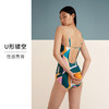 HSIA遐 几何印花泳装女U形镂空性感绑带美背显瘦温泉度假连体衣 商品缩略图4