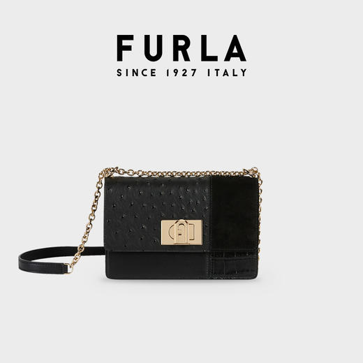 FURLA芙拉1927 女式迷你拼接大气斜挎包 商品图0