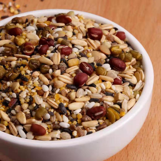 【下单后48小时左右发货】觅赤杂粮 十六谷米500g/包、燕麦米450g/包、五行豆350g/包、三色黎麦500g/包、赤小豆薏仁米400g/包。 每种3包装/份 商品图2