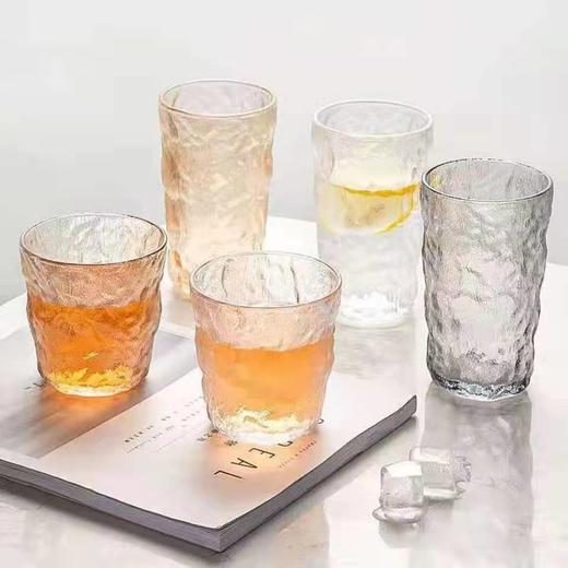 六只装ins冰川纹玻璃杯简约新品家用水杯啤酒杯牛奶杯饮料果汁杯国庆出游 商品图5