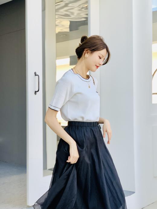 【百图lulu定制】【彩云半身裙】闪光皱 三层 轻薄网纱 不规则裙摆 半身裙 商品图11