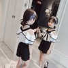 黛唯梵 女童夏款套装2022新款儿童夏季吊带露肩上衣韩版小女孩短裤两件套国庆出游 商品缩略图0