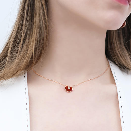 爆款项链手链耳钉三件套红玛瑙幸运四叶草等系列 优雅高端 商品图8