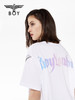 BOYLONDON短袖男女同款22春夏新品渐变字母印花简约白色T恤B221N01029 商品缩略图2