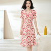 米思阳2025年新款法式温柔风V领印花泡泡袖炸街超仙的碎花连衣裙1050 商品缩略图0