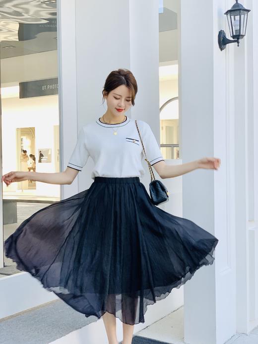 【百图lulu定制】【彩云半身裙】闪光皱 三层 轻薄网纱 不规则裙摆 半身裙 商品图14