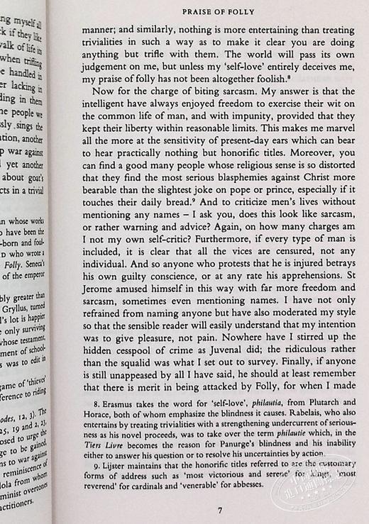 【中商原版】伊拉斯谟：愚人颂 英文原版 Praise of Folly Desiderius Erasmus 商品图6