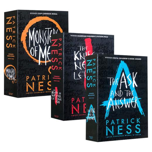 混沌漫步行走 3册合售 英文原版 Chaos Walking 当怪物来敲门 卡内基童书奖 青少年科幻小说 英文版 进口英语书籍 商品图1