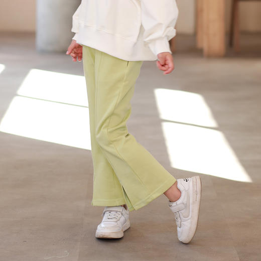 龙之涵 中大童女童前开喇叭裤阔腿裤 商品图4