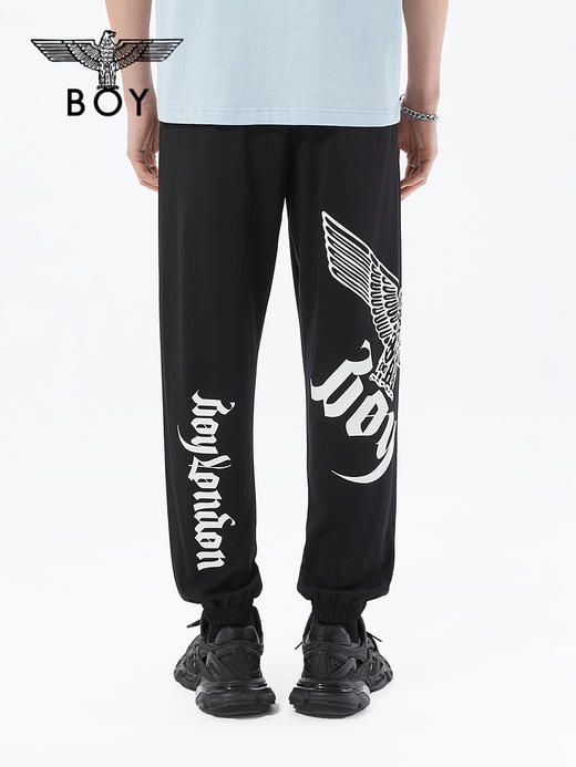 BOYLONDON长裤男女款22春夏新品暗纹肌理感印花轻薄休闲裤B221N15008 商品图1