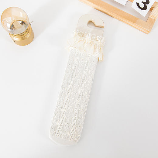 【2双装 雪花爱心中筒亲子袜】新款夏季网眼薄款女童袜子蝴蝶结洛丽塔蕾丝花边长筒公主袜韩国 商品图13