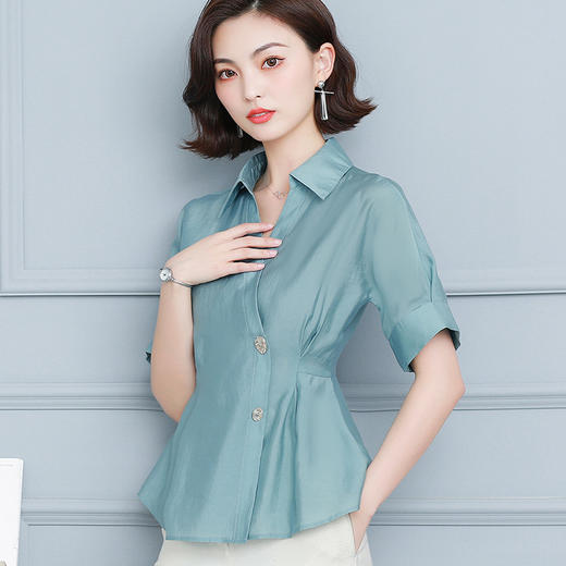 AHM-dydd2002新款显瘦百搭休闲衬衣法式高品质上衣女 商品图3
