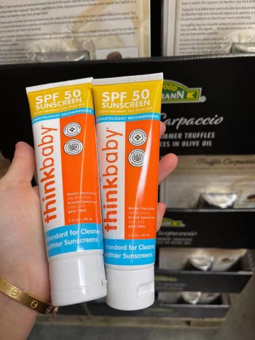 换新包装！最安全温和不刺激！Thinkbaby 儿童纯物理SPF50+防晒霜89ml 商品图5