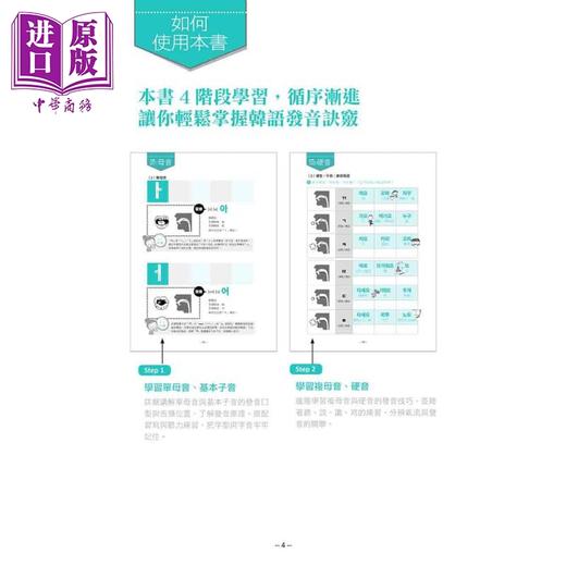 【中商原版】图解4堂课搞定韩语发音QR Code版 随书附作者亲录标准韩语发音 朗读音档二维码 商品图2