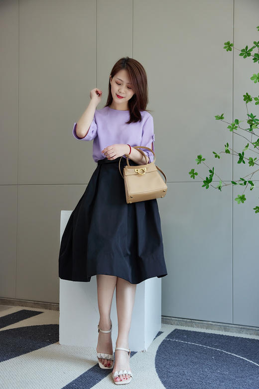 紫丁香蝴蝶结上衣 商品图2