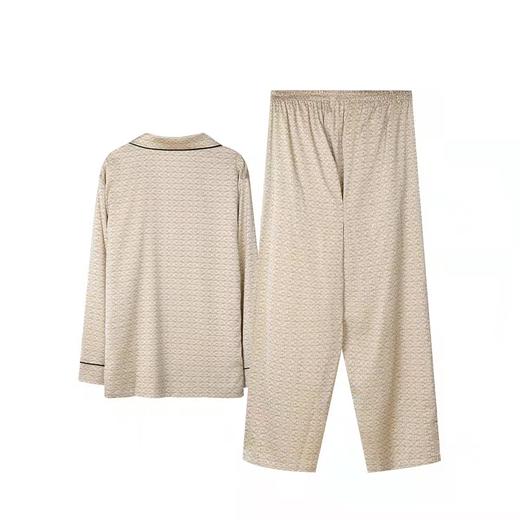 安莉芳新品印花小翻领睡衣套装情侣男款长袖长裤家居服ELM0449 商品图3