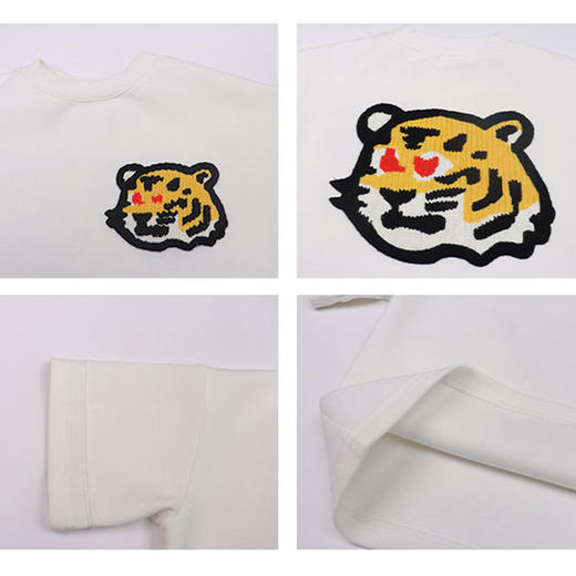 婴儿亲子装夏母女新款潮一家三口母子刺绣虎头全家装短袖儿童T恤国庆出游 商品图4