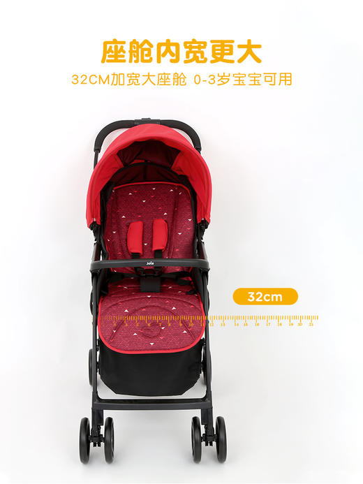 英国巧儿宜joie恩丽几何高景观超轻便携夏季可躺折叠婴儿推车 升级款 商品图3