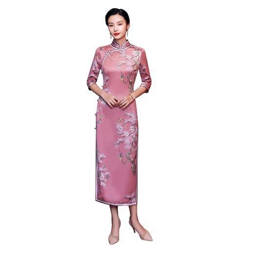 JXJR-新款旗袍 长款复古丽质优雅民族风旗袍裙 商品图7