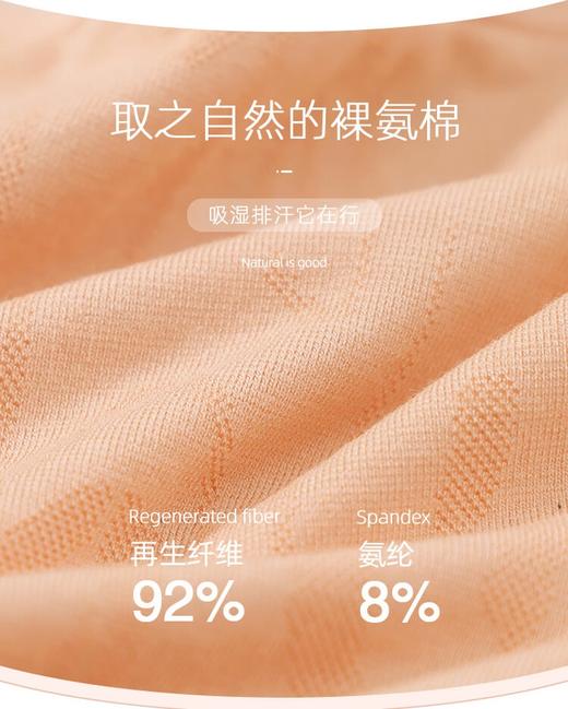 再生纤维裸氨无缝蚕丝蛋白女内裤52052 商品图3