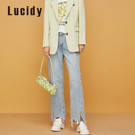 Lucidy-鲁思蒂 2022春 水洗牛仔长裤 KZ02AE21958