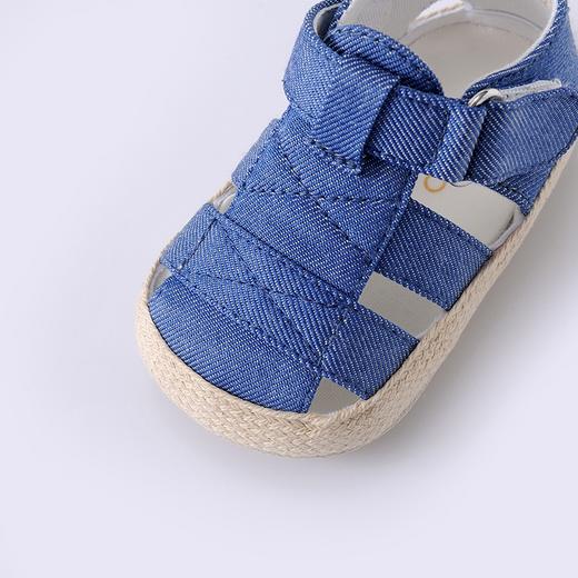 英氏婴儿凉鞋春夏男童透气软底鞋男宝宝防踢包头鞋子YFXFJ22030A 商品图1