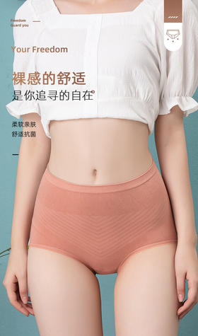 
（99元/3条）紫衫醇中腰提臀女士内裤52054