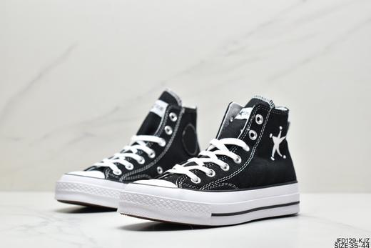 匡威Converse STAR Stussy联名1970S星星刺绣黑色高帮帆布鞋A01765C男女鞋 商品图3