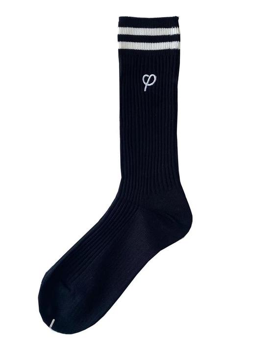 双纹刺绣中筒袜 商品图0