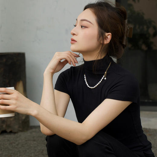 预售|PUVOS普沃斯气质天然zhen珠高保色细链条项链 .潮快闪[福利品] 商品图1