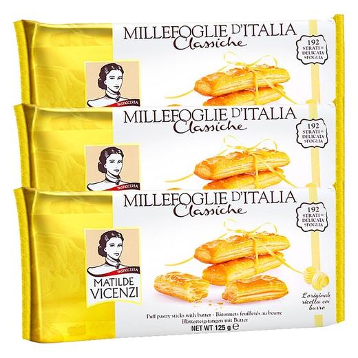 意大利进口零食vicenzi维西尼奶油夹心饼干榛子味网红代餐千层酥 商品图2