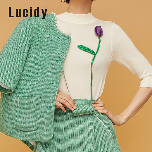 Lucidy-鲁思蒂 2022春 中袖针织衫 ZZ01CE21857 商品图3