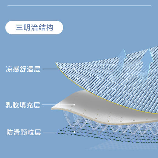 乳胶冰丝凉席三件套可水洗折叠1.5/1.8m夏季席子-sxq 商品图4