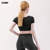 SLENDDY运动健身短袖缕空上衣女性感瑜伽含胸垫T恤 S2009 商品缩略图2