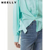 NEELLY纳俪商场同款衬衫女夏季薄款单排扣设计感收腰袢带上衣小衫N22041B01008 商品缩略图1