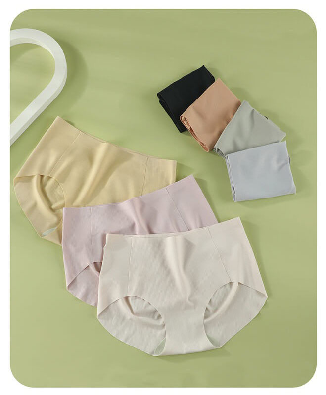 （99元/3条）艾草抑菌透气网眼无痕冰丝女士内裤52053