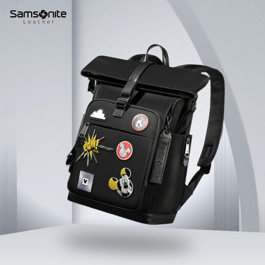 新秀丽米奇勋章时尚牛皮革双肩包NW1*002 商品图0