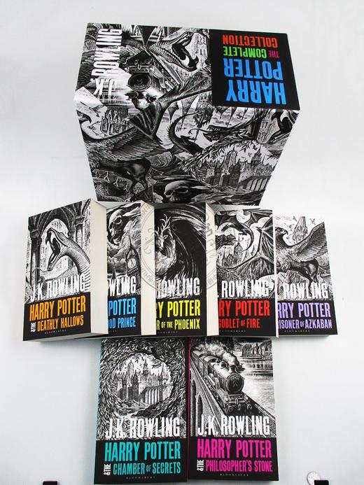 哈利波特1-7成人版平装 英文原版小说 Harry Potter Boxed Set The Complete Collection JK罗琳 英文版 正版进口原版英语书籍 商品图1