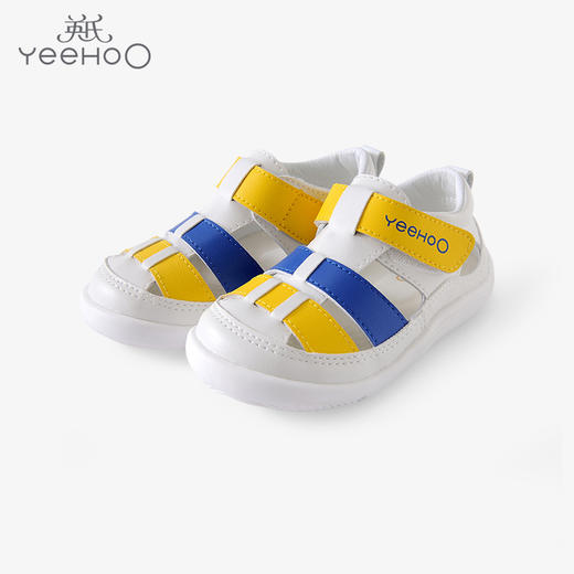 英氏儿童鞋子男童圆头包指超软底纤维凉鞋宝宝YFXFJ22032A 商品图0