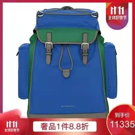 LA现货清仓  Burberry巴宝莉拼色经典格纹大容量双肩包 原价$1340 商品图1