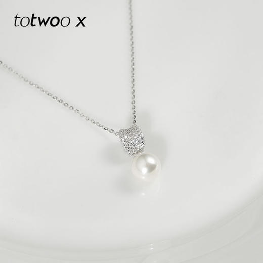 totwoo x流光溢彩珍珠项链 s925银轻奢优雅时尚精致可爱礼物送女友闺蜜送男友女友 商品图2
