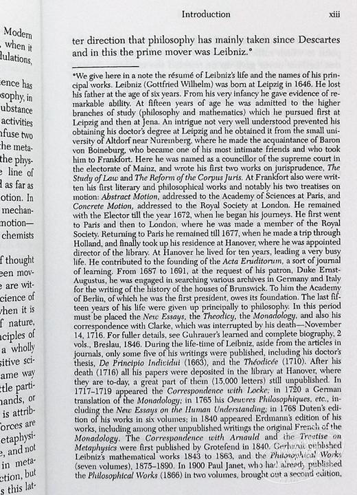 【中商原版】形而上学和单子论 英文原版 Discourse on Metaphysics Leibniz 商品图5