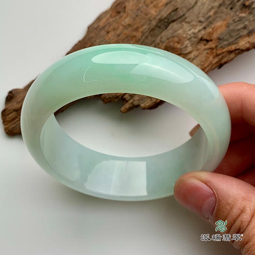 派瑞翡翠 翡翠手镯 糯冰种 绿色 商品图2
