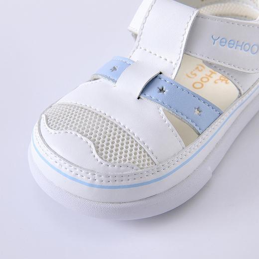 英氏22夏季新款儿童魔术贴皮质网面步前鞋 透气 凉鞋YFXFJ22035A 商品图1