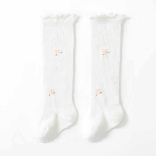 【3双装 网眼透气抗起球 呵护宝宝娇嫩小脚丫】夏季新款婴儿袜子网眼薄款新生儿a类宝宝防蚊袜过膝长筒袜棉袜 商品图7