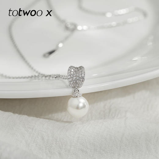 totwoo x流光溢彩珍珠项链 s925银轻奢优雅时尚精致可爱礼物送女友闺蜜送男友女友 商品图3