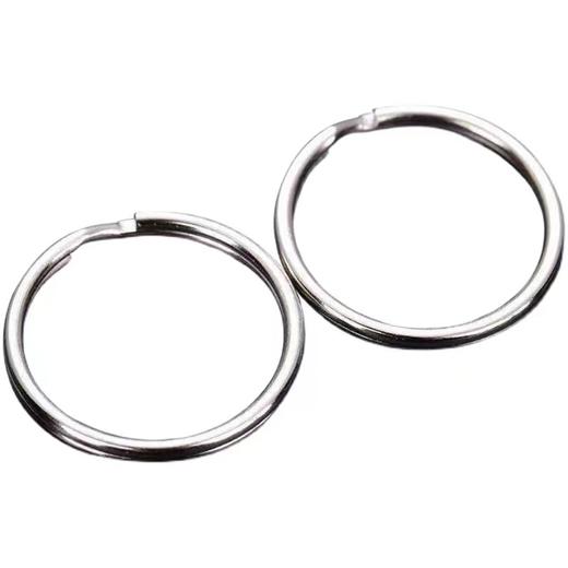 钥匙圈环35mm不锈钢扁圈铁圈圆形加厚配件钥匙圆环简易配件大小圈1个 商品图0