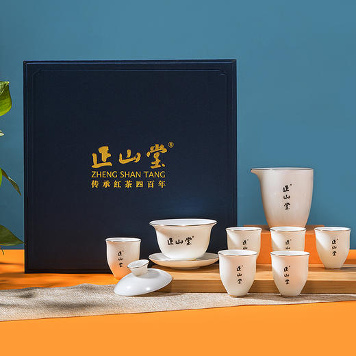 正山堂 茶具10件套 德化新版素雅润羊脂玉瓷茶具公道杯茶漏盖碗品茗杯组合 商品图8