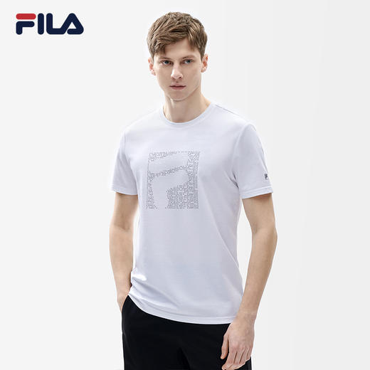 FILA 斐乐【黄景瑜同款】男子短袖T恤2022年夏季新款运动经典款F11M227113F 商品图0